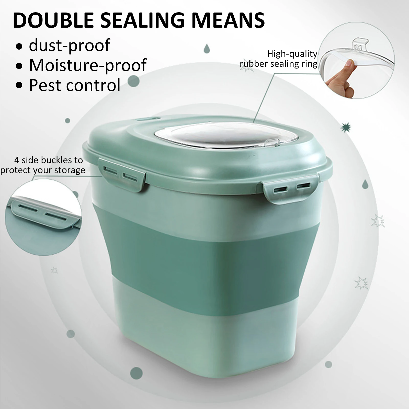 Складной контейнер для хранения корма домашних животных Panghuhu88 диспенсер риса 55