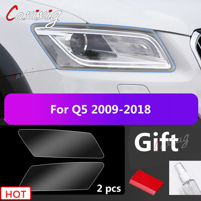 

2 шт. для audi Q5 8R FYCar Чехлы для фар защитная пленка прозрачная наклейка Черные Аксессуары против царапин ремонт автомобиля