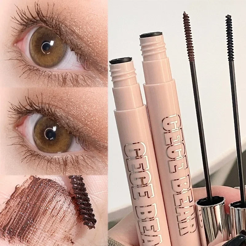 

Black Brown Silk Fiber Mascara Waterproof Small Brush Lengthens Curling Eyelashes Lasting Anti-sweat Non-smudge Mascara Makeup
