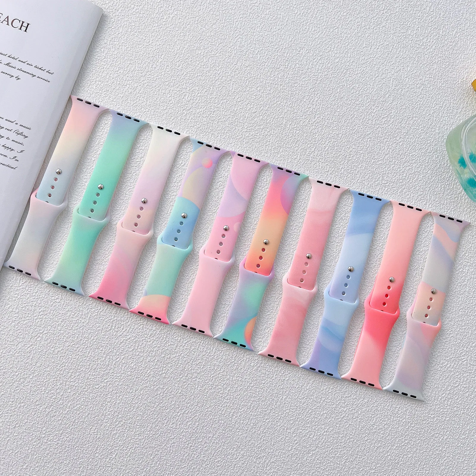 

Silicone Strap For Apples Watch Band 38mm 40mm 41mm Bracelet IWatchs Series 7 Strap Watchband Apples IWatch 7 Watch Band