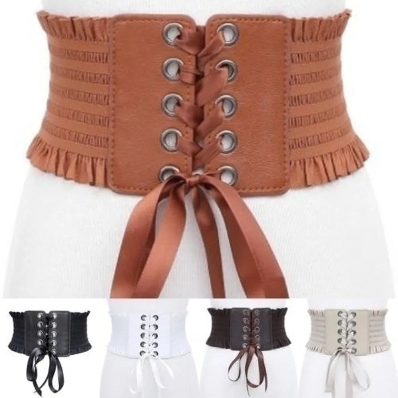 

Tassel Bow Tie Belt Ultra-wide Girdle Fashion Skirt Straps Decoration Korean Version All-match Women
