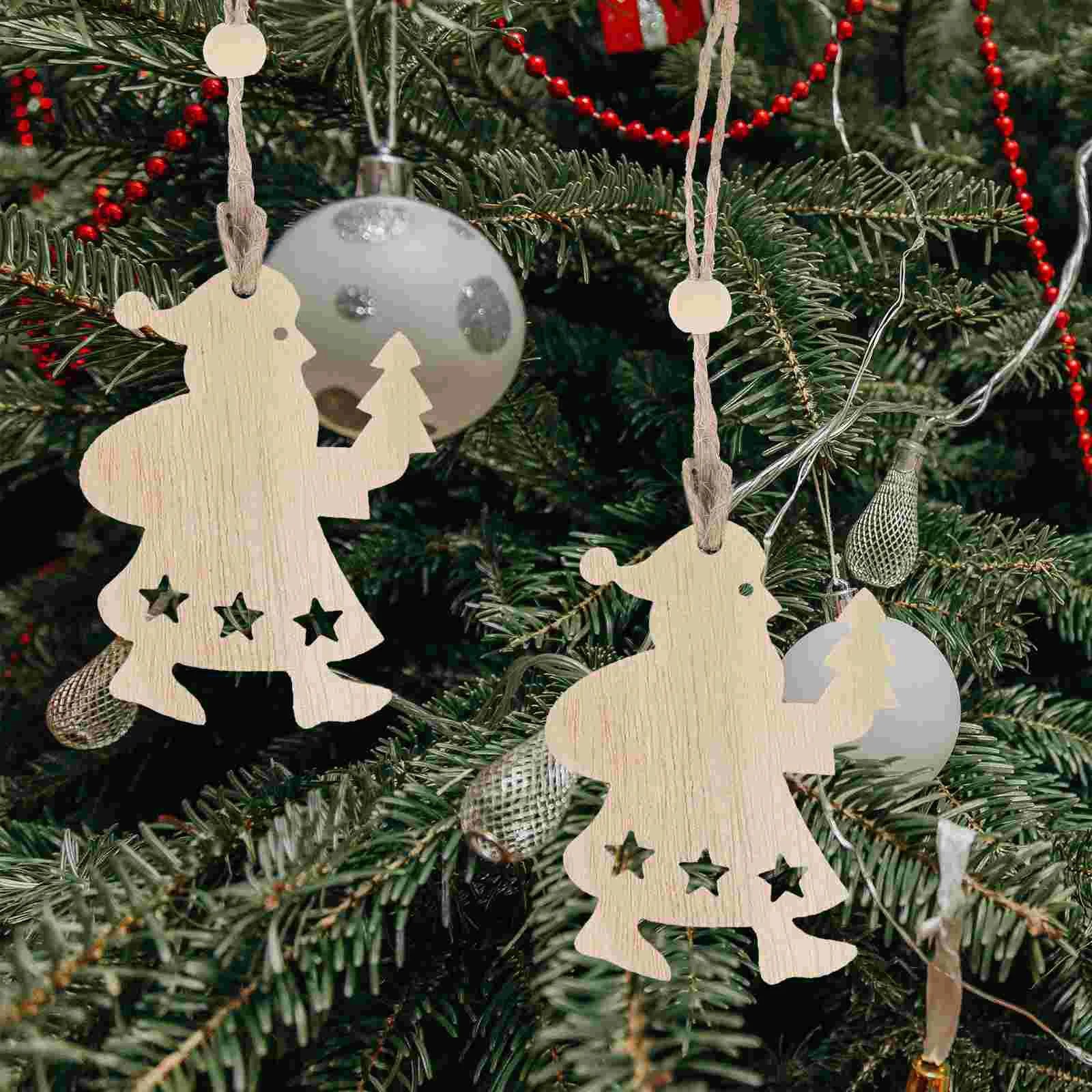 

Crafts Unfinished Wooden Chips Blank Xmas Drawing Pendants DIY Coloring Toy Graffiti Colored