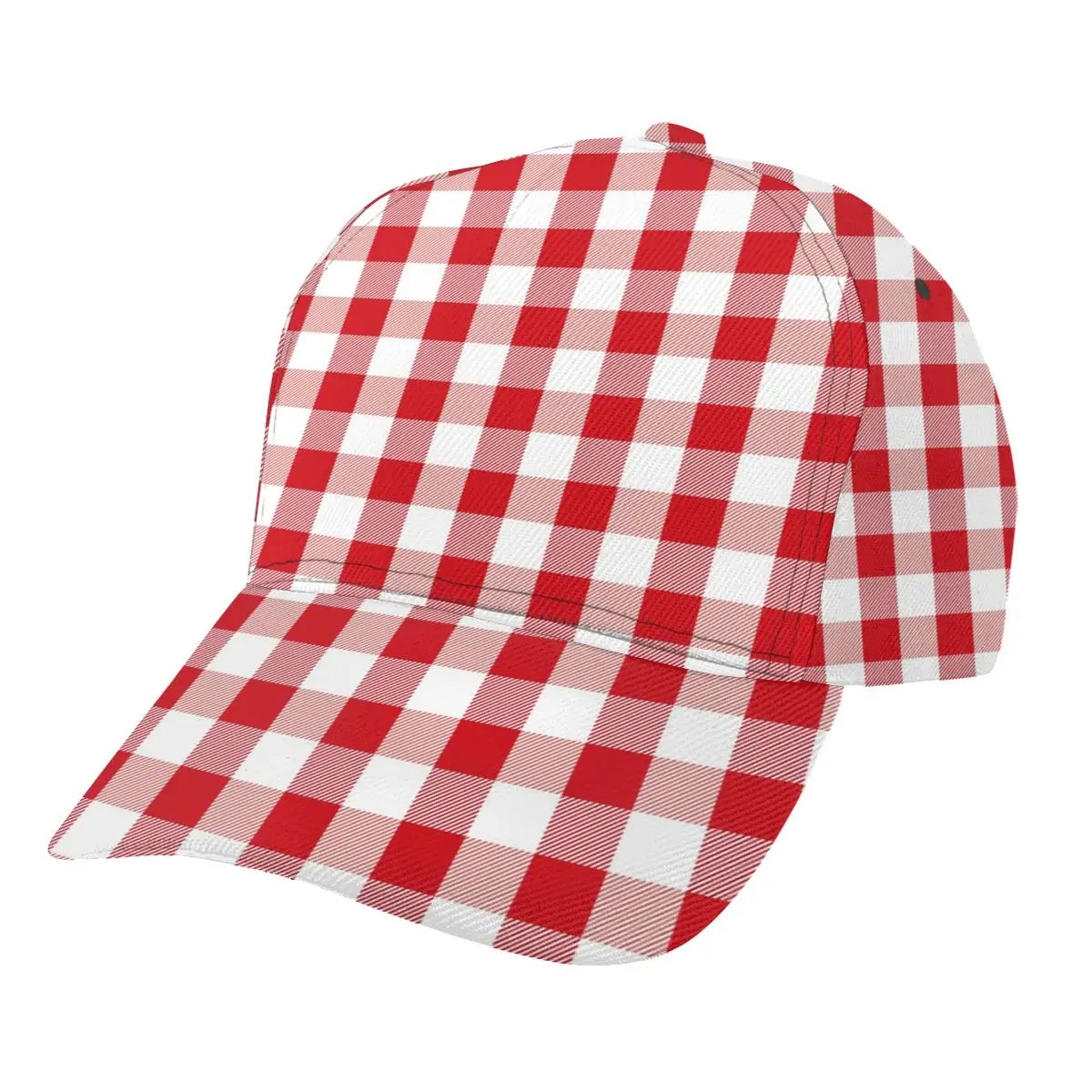 

Red White Plaid Baseball Cap Fashion Men Hat Cap Summer Dad Hat Male Sports Hat