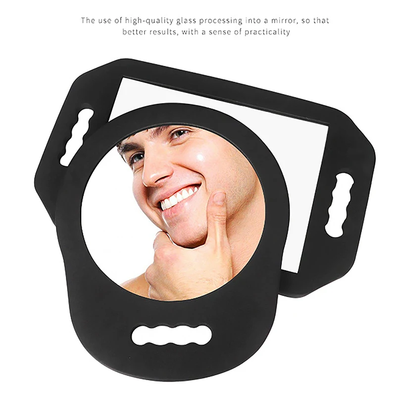 Зеркало для парикмахерской с пеной вокруг черного цвета