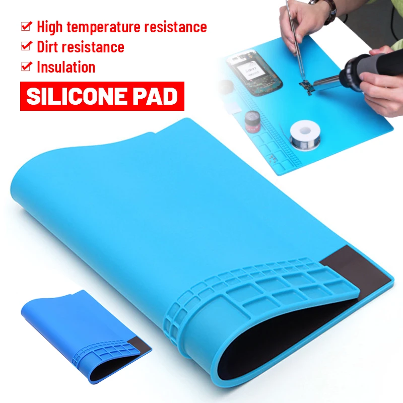 

405x305mm Magnetic Repair Pad Heat-Resistant Soldering Mat Silicone Heat Gun Soldering Station Insulation Desk Mat Repair Tool