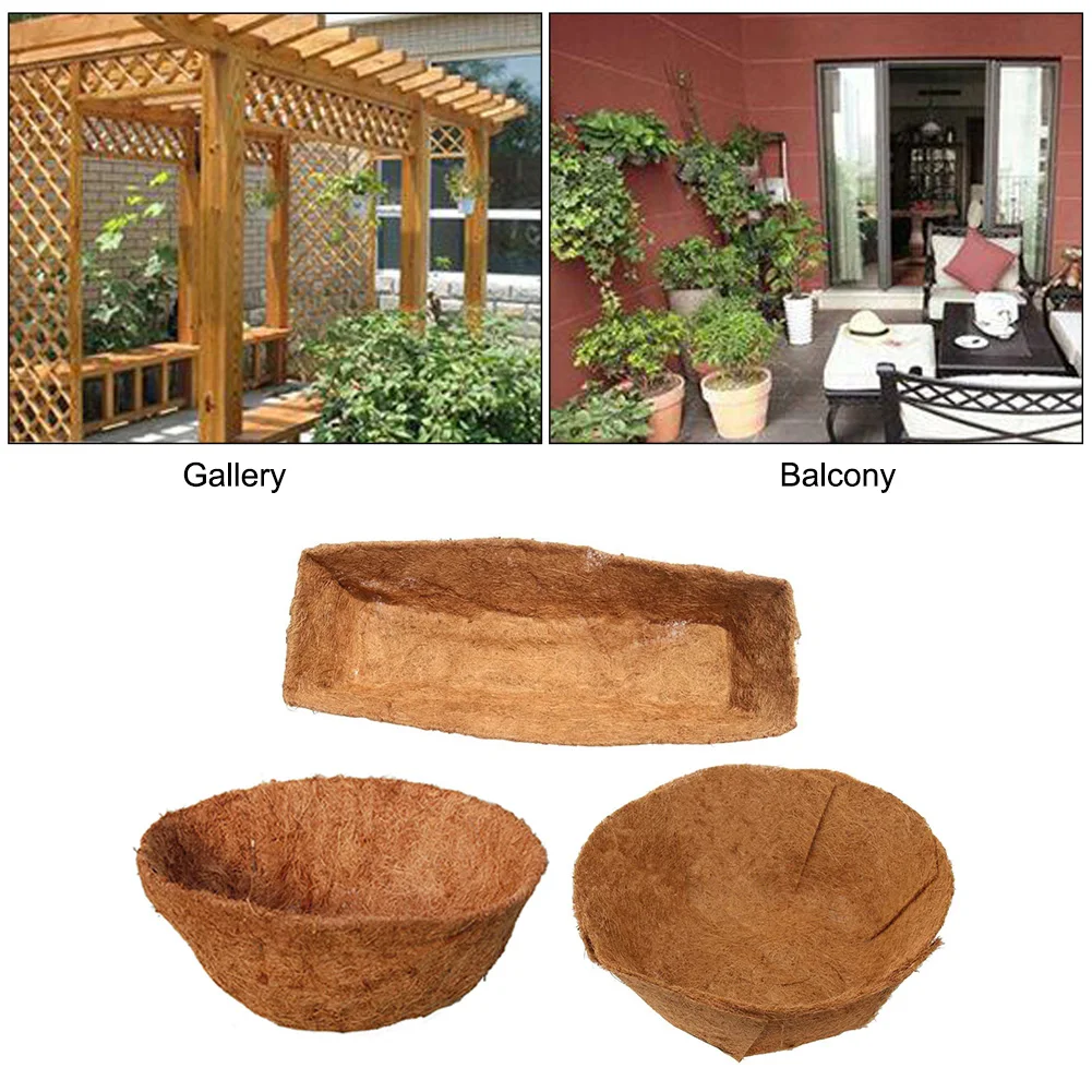 

Replaceable Thick Coco Coir Liners Strong Water Absorption Coconut Fiber Lining For Hanging Planter Basket Garden Flower Pot