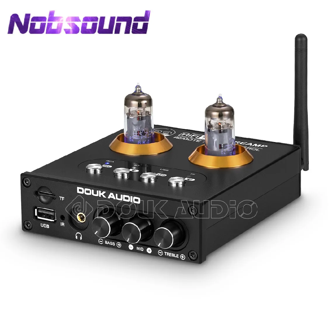 Nobsound Mini Bluetooth 5.0 Vacuum Tube Preamp HiFi Stereo Receiver USB Player Audio Headphone Amplifier
