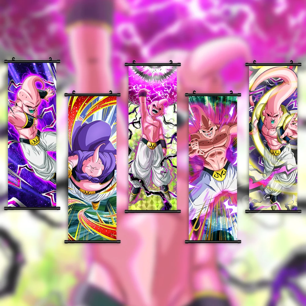 

Home Decor Majin Buu Canvas Anime Pictures Dragon Ball Poster Janpan Printed Wall Art Scroll Hanging Painting Bedside Background