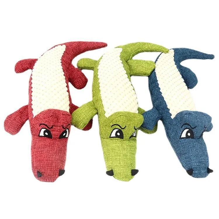 

Pet Dog Squeaky Toys Interactive Cartoon Animal Dinosaur Shape Dog Chew Toy Training Products Puppy Sound Toys