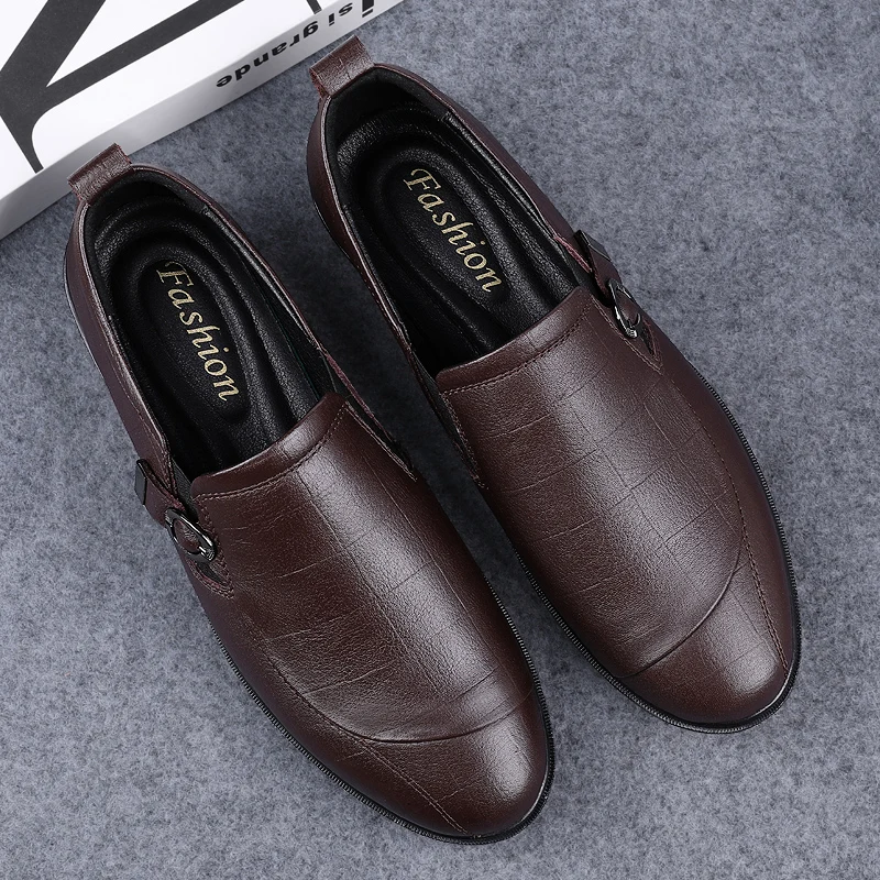 

New Genuine Leather Men Oxfords High Quality Mens Casual Shoes Slip-on Softy Luxury Brand Shoes for Men Loafers Office Moccasins