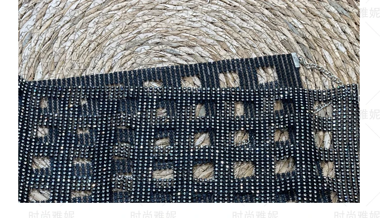 Женский комплект из 2 предметов ромбовидный Блестящий кроп-топ с бриллиантами