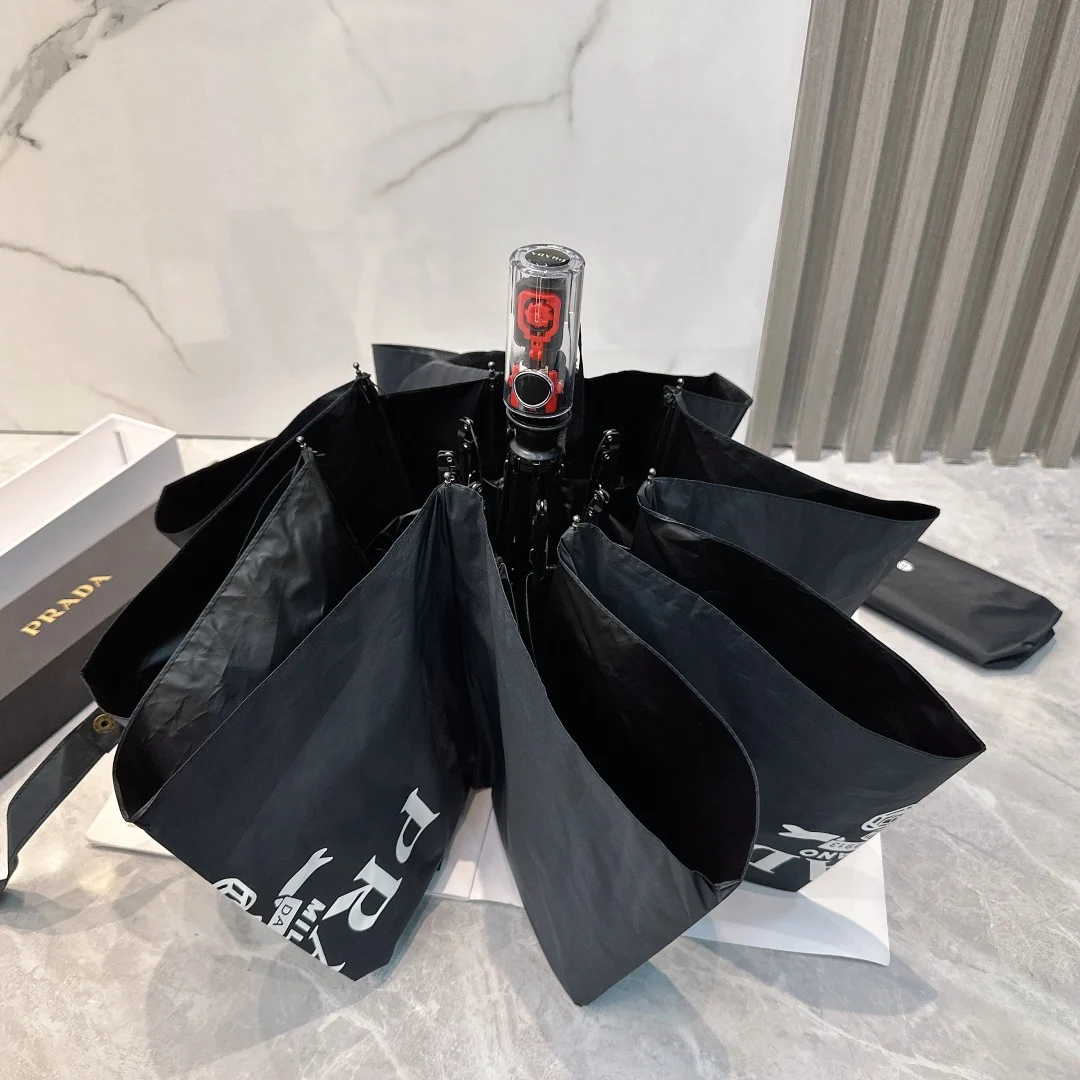 Летний автоматический зонтв стиле Prada copy 1:1 яркий ветрозащитный УФ-защита 50+ |