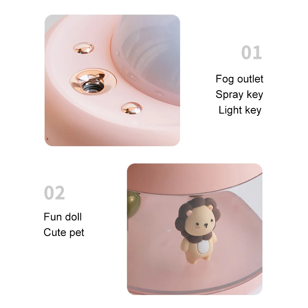 Прохладный увлажнитель тумана со звездным проектором и ночником воздуха для