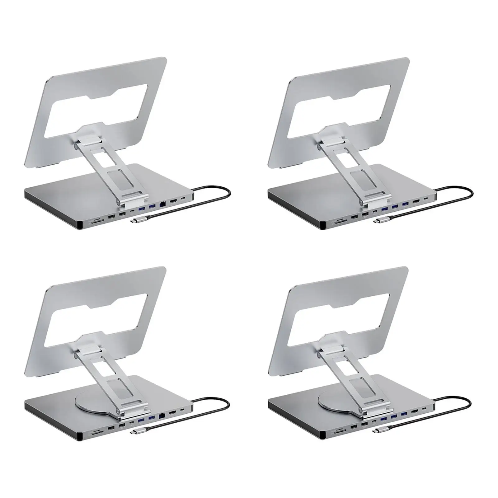 Docking Station 4K60Hz Multifunctional Bracket Accessories 10 Ports Expansion Dock for Office Phone Home Electronic Equipment