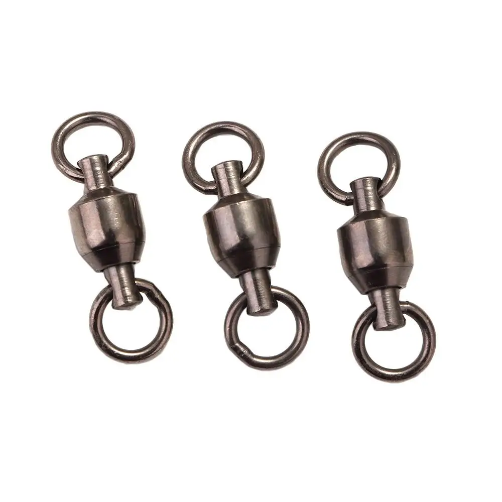 

10Pcs High Strength Stainless Steel Fishing Ball Bearing Swivel with Double Solid Rings Fishing Connector Fishing Accessories
