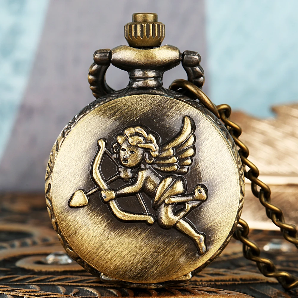 

Small Vintage Pocket Watch Luxury Gift for Men Women Bronze Quartz Pocket Watch Necklace Pendant Analog Clock Reloj De Bolsillo