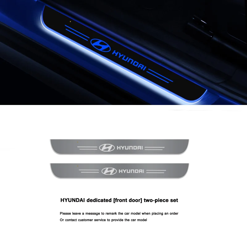 

Car Sticker Acrylic Moving LED Welcome Pedal Car Scuff Plate Pedal Door Sill Pathway Light For Hyundai Palisade 2019 2020 2021