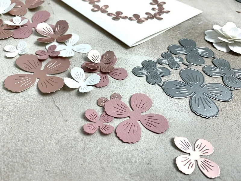 Цветочное украшение металлические Вырубные штампы фотобумага/тиснение для
