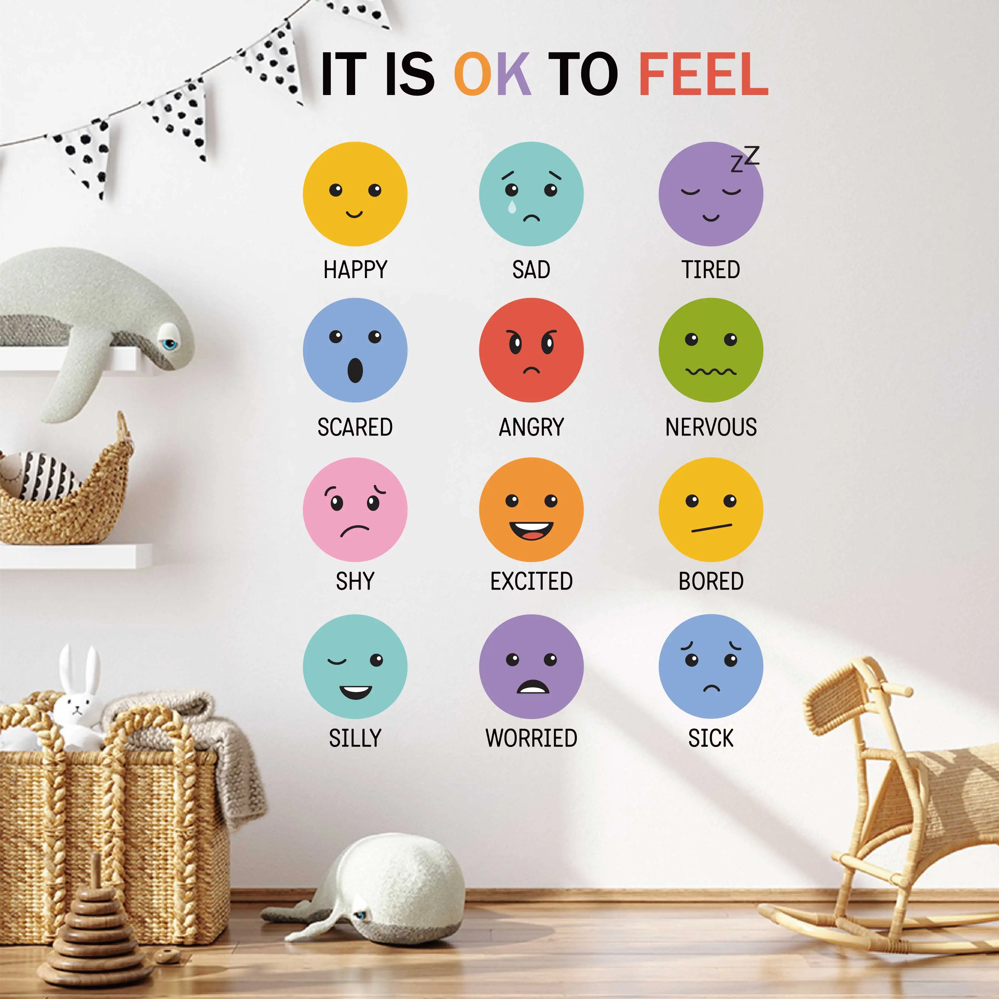 

3D наклейки смайлики для стены