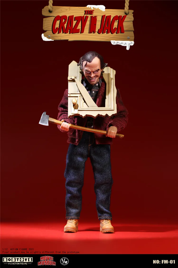 

BOBTOYS 1/12 FM-01 музейная сумасшедшая экшн-фигурка Джека Николсона, забавная Повседневная версия с двойной головкой, модель 6 дюймов