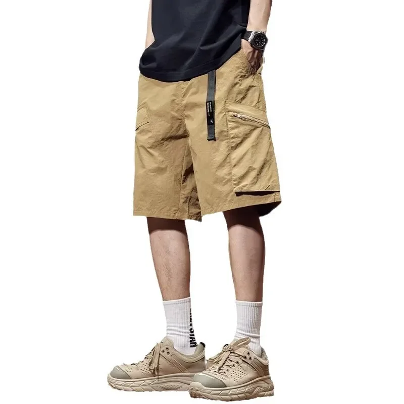 Модные мужские повседневные шорты в корейском стиле свободный крой рабочая