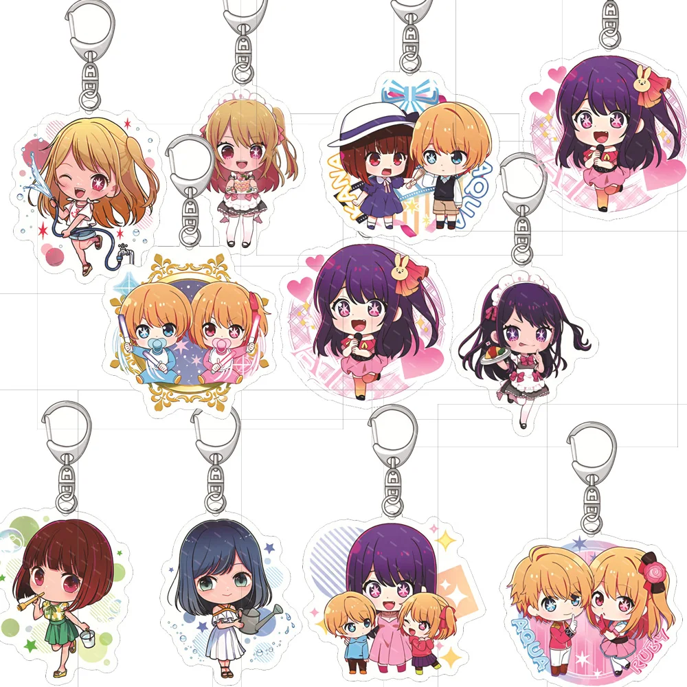 

Аниме Oshi No Ko брелок с мультяшной фигуркой Hoshino Ai Sarina Kurokawa Akane акриловая подвеска брелок для автомобильных ключей оптовая продажа