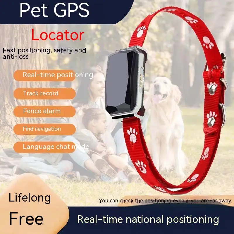 

Waterproof IP67 Mini Pets GPS AGPS LBS Wifi Tracker Real-time Tracking Collar Dog Cat Find Device Bell Rings Tracking Locator