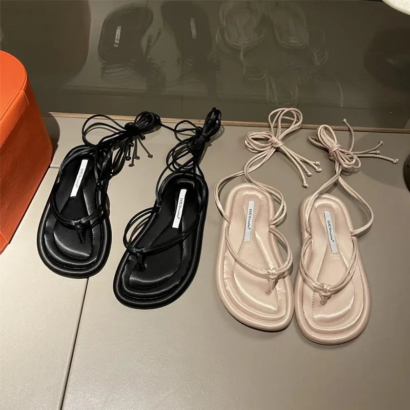 

Женские сандалии с прозрачным каблуком, бежевые шлепанцы на платформе, босоножки-гладиаторы, удобная обувь в римском стиле, лето 2022