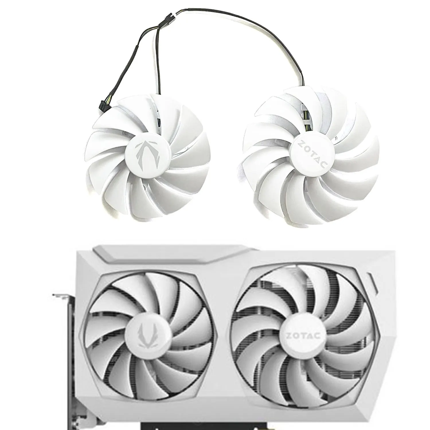 Новый 89 мм 100 мм GAA8S2U GA92S2U RTX3060 белый вентилятор GPU для Zotac RTX 3060 Ti RTX 3060 AMP белый RTX 3070 двухсторонняя графическая карта