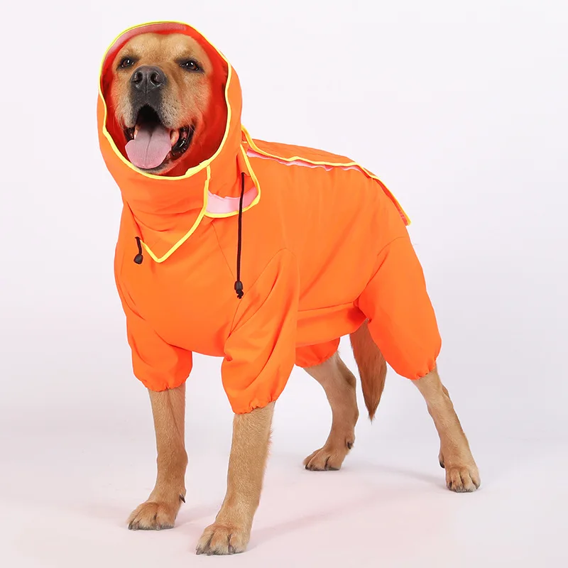 

Dog Raincoat Dogs Raincoat Waterproof Hooded Jumpsuit Golden Retriever Accessories Rain Coat Dog Costumes for Large Dogs Walking