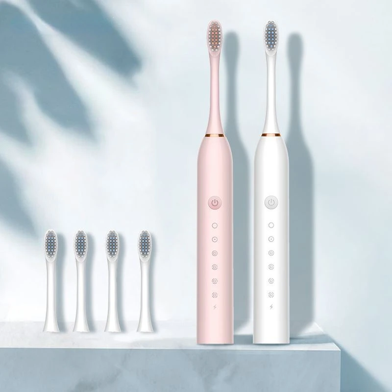 

Toothbrush Sonic 6 Files Adults Household Soft Bristle USB Rechargeable Waterproof Couples Toothbrush