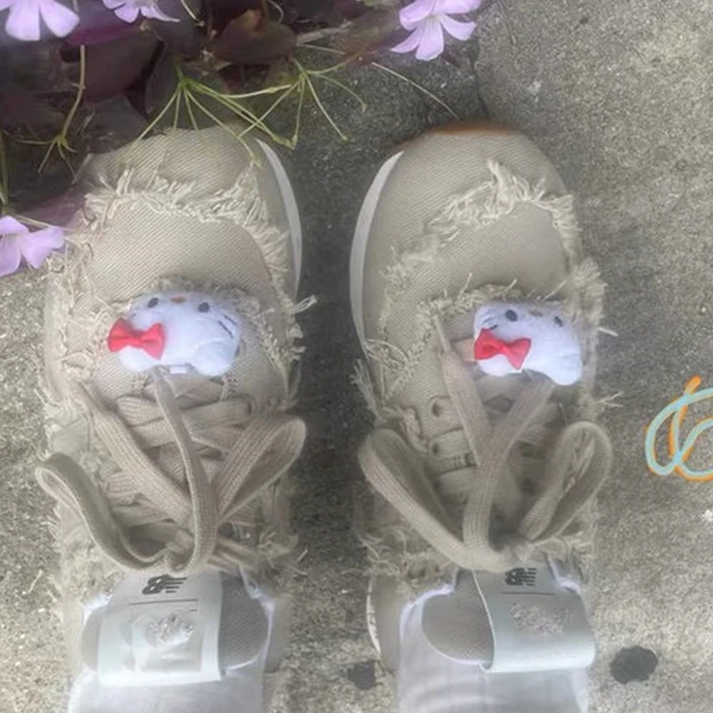 2 шт. плюшевые шнурки для девочек в стиле Харадзюку