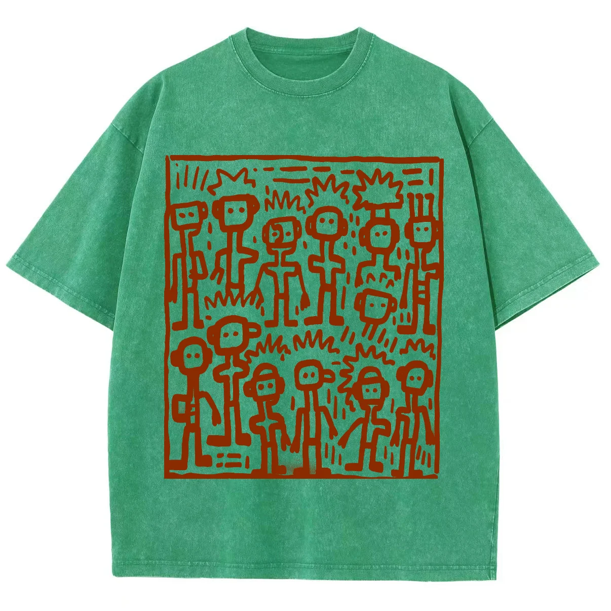 Футболка с принтом робота коротким рукавом и