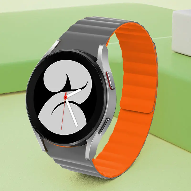 

Silicone Magnetic Watchband for Samsung Galaxy Watch 4 Classic 46mm 42mm Strap Soft Bracelet Band Watch4 44mm 40mm Wristbands