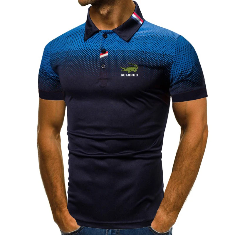 

Summer Men Fashion and Casual Short Sleeve Slim Fit Polo Shirt