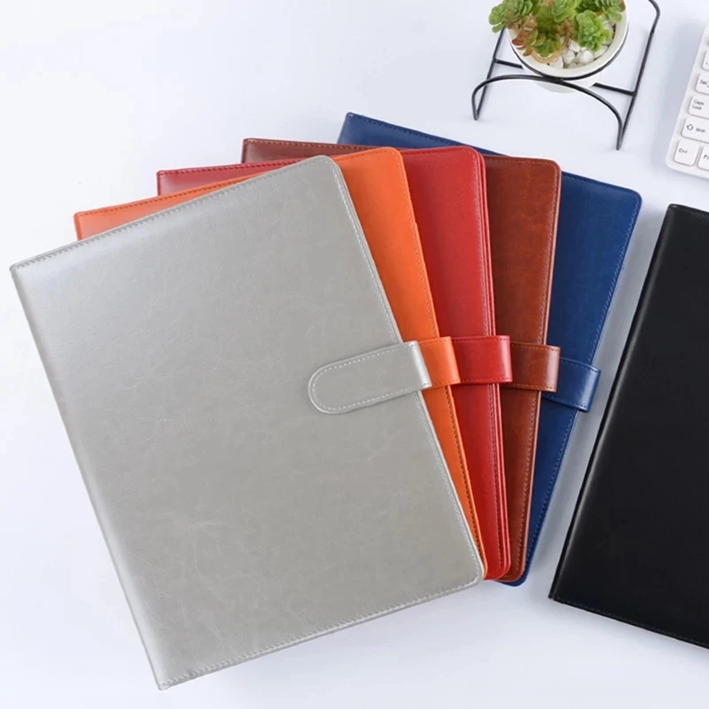 A4 Clipboard Folder Portfolio Multi-function Leather Organizer Sturdy Office Manager Clip Writing Pads Legal Paper Contract |
