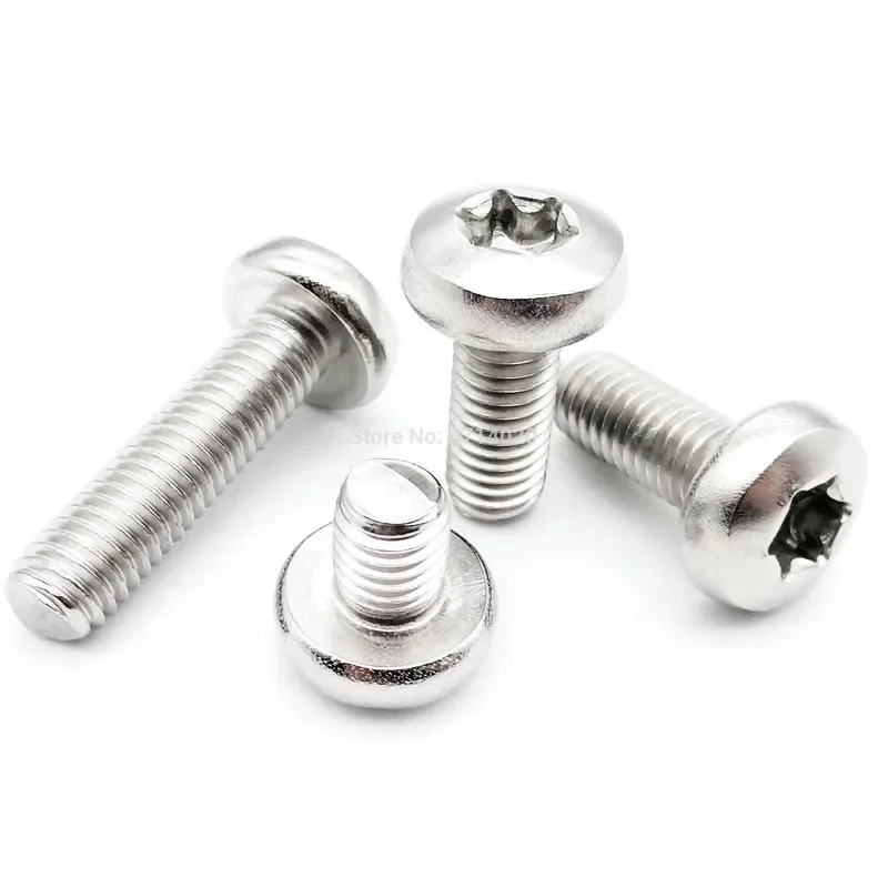 100 шт. M2 M2.5 M3 Винт Torx Шестилопастной Нержавеющая сталь 304 GB2672 с цилиндрической