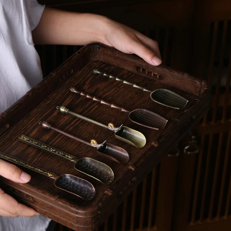 

Alloy Tea Spoon Xiangyun Caddy Tea Spoon Kung Fu Tea Set Tea Ceremony Utensils Tea Shovel Shovel Spoon Nuts Spoon Scoop Spice