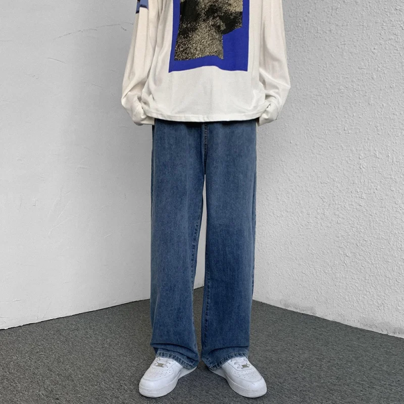 Spot Explosion Models！2022New Retro Lazy Draping Jeans Loose Slimming Wide Leg Pants XN70 P45Control58