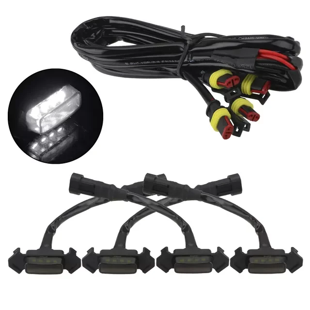 

Car LED Front Grill Fog Lights Beacon Side Marker Signal Lamps Decoration Truck Auto Accessories For Toyota 2016-2020