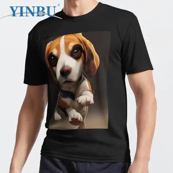

Футболка бренда YINBU с принтом Beagle Dog для бега и активного отдыха, Высококачественная Мужская короткая футболка с круглым вырезом, футболка с ...