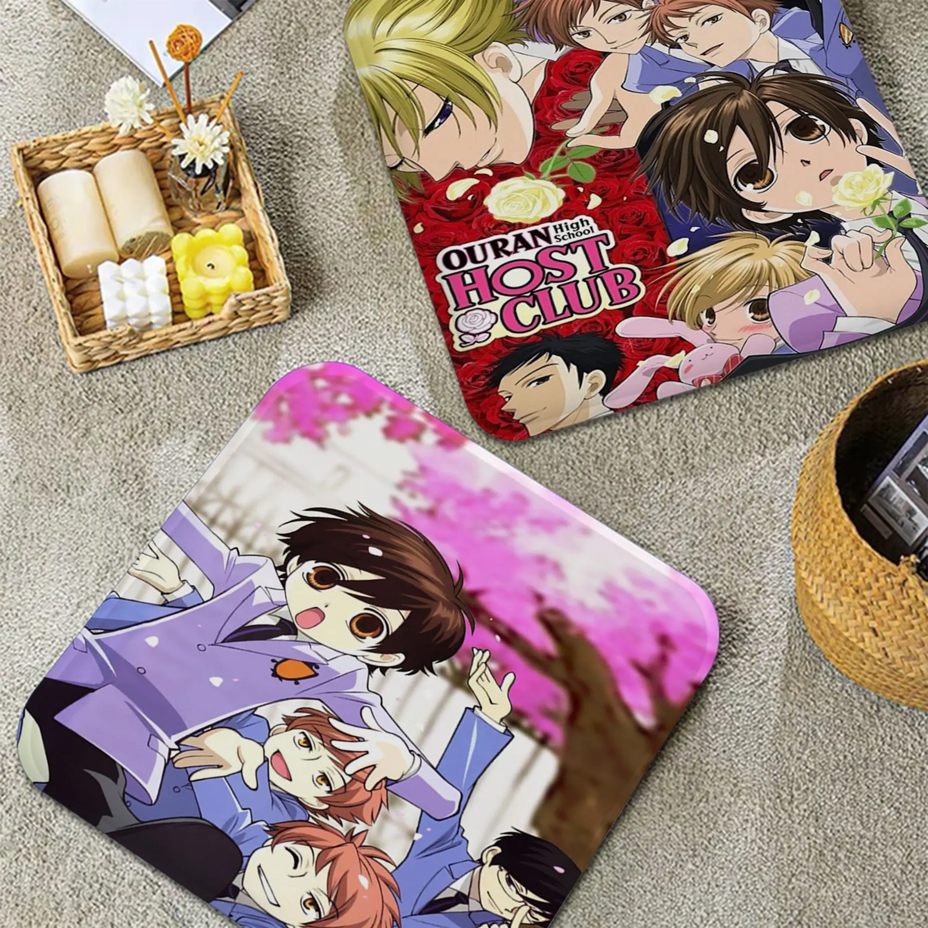 

Anime Ouran High School Host Club Art Fabric Cushion Non-slip Living Room Sofa Decor Students Stool Tatami Office Seat Mat
