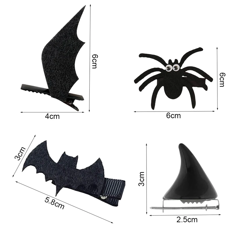 Черные шпильки для волос с дьяволом девочек повязка на голову головной убор