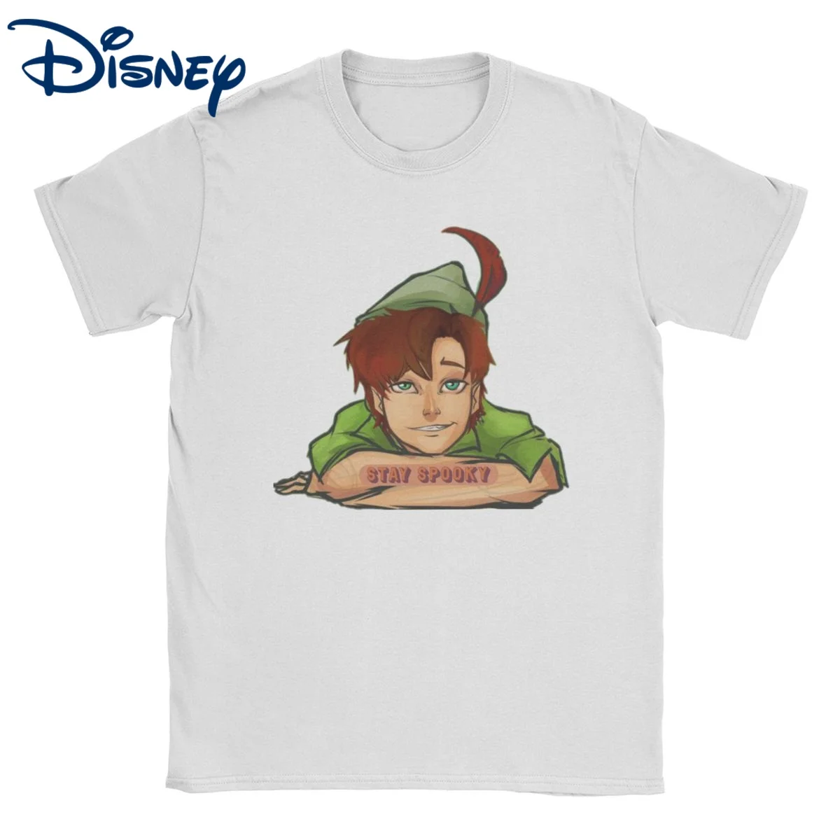 

Peter Pan Tinkerbell Halloween Cartoon T Shirt Men Women Pure Cotton T-Shirts Disney Tee Shirt Short Sleeve Clothes Printing