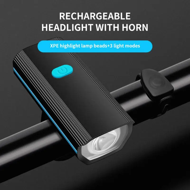 

120DB Induction Bicycle Front Light Set USB Rechargeable Smart Headlight With Horn 250 Lumen LED Bike Lamp Cycling FlashLight