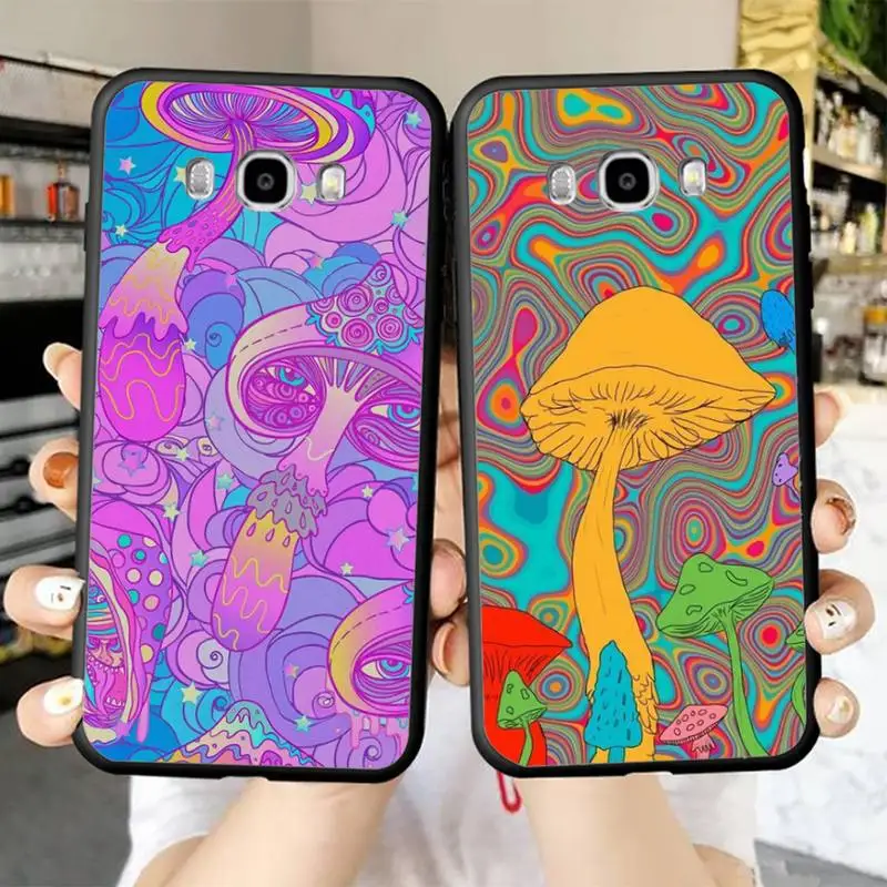 

Rainbow Mushrooms Phone Case for Samsung J 2 3 4 5 6 7 8 prime plus 2018 2017 2016 core