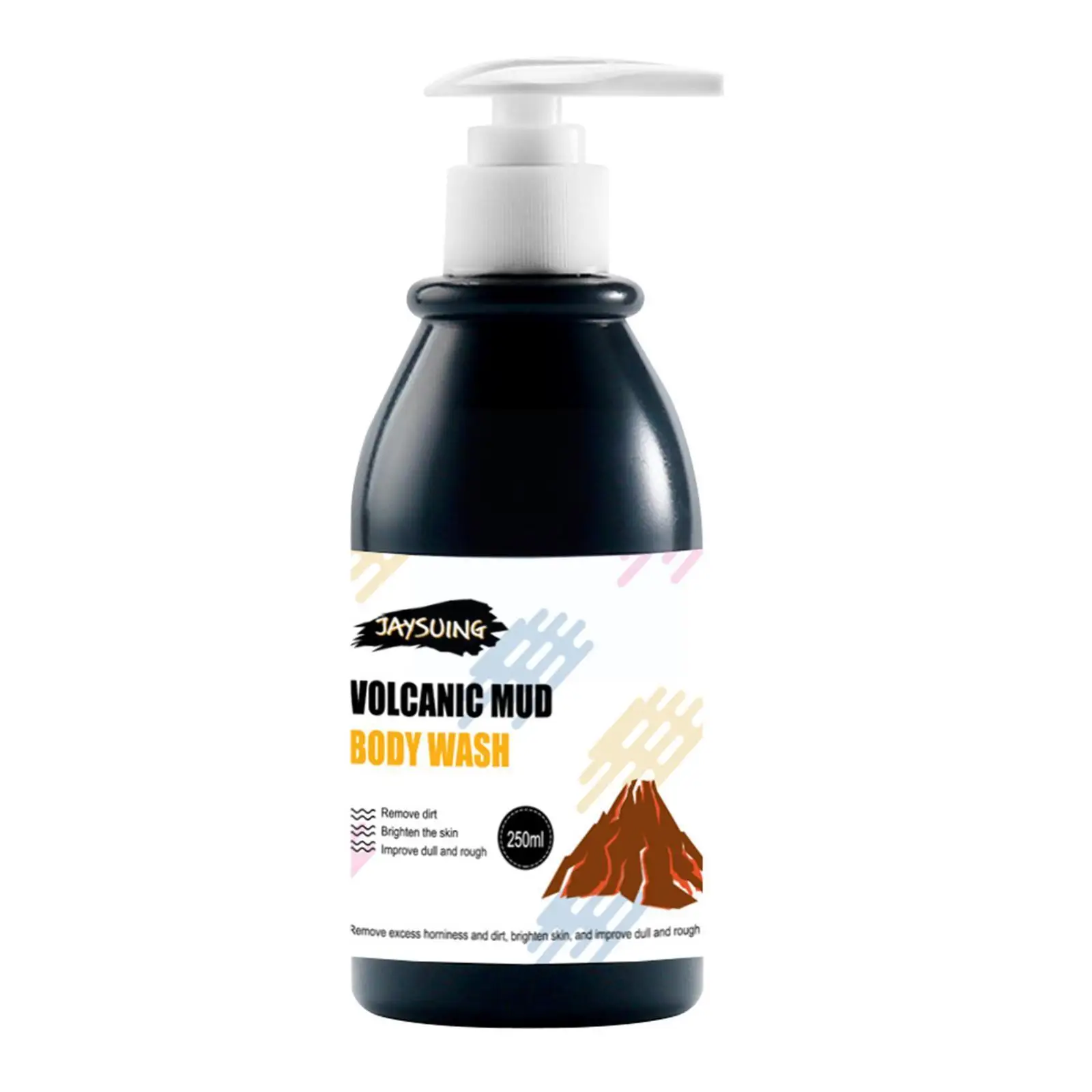 

250ml Volcanic Mud Shower Gel Deep Skin Clean Exfoliate Shower Brighten Women Gel Whitening Skin K8O8