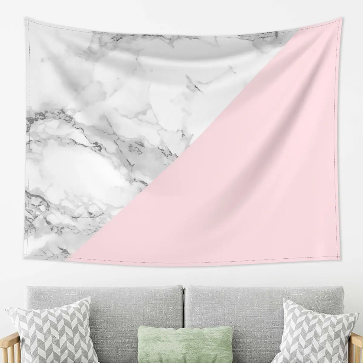 

Marble Pink Pastel Color Classic Geometry Tapestry Art Aesthetic Tapestries for Living Room Bedroom Home Wall Cloth Wall Hanging