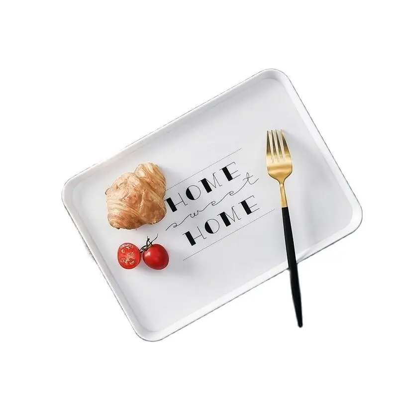 

Rectangle Plate Household Contracted Wind Breakfast Small Dessert Tray Compote