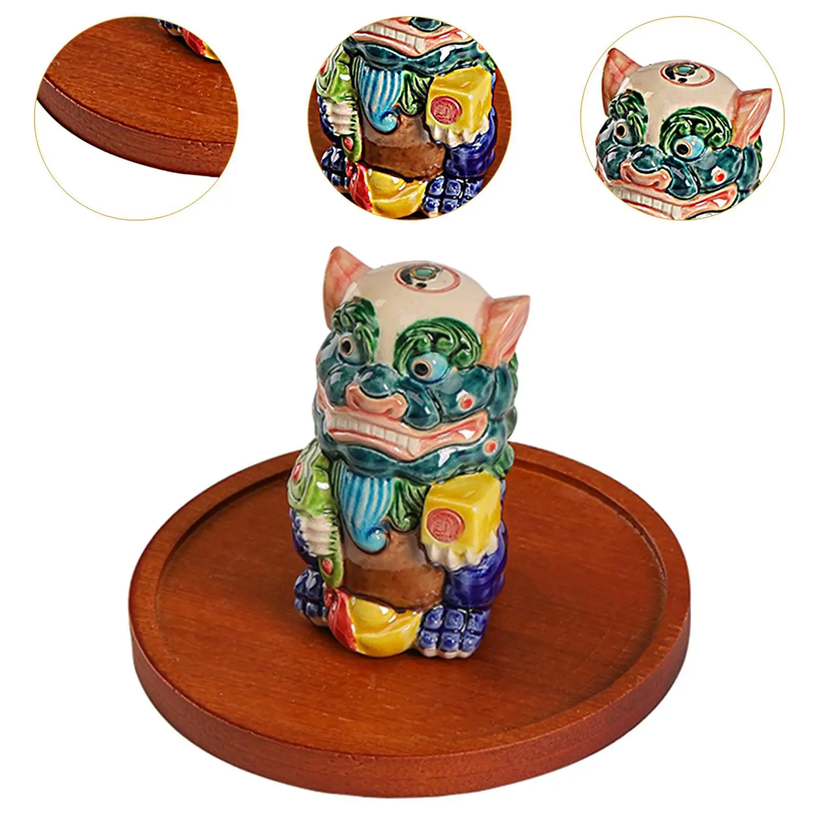 Китайская статуя льва держатель для благовоний керамическая скульптура декора